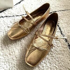 ZARA Strappy Mary Jane Flats NWOT (8)